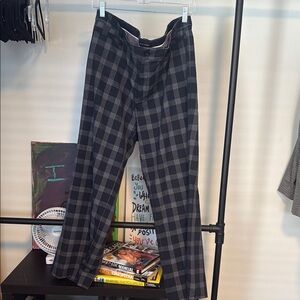 Banana Republic Gray and Blue Trousers Wide-Leg Design